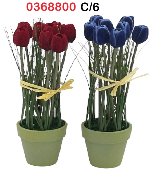 TULIPANES x8 MACETA Ø36cm • Mundoplan