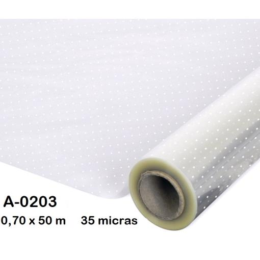 BOBINA POLIPROPILENO PUNTOS BLANCO 70 cm x 50 m ( CELOF