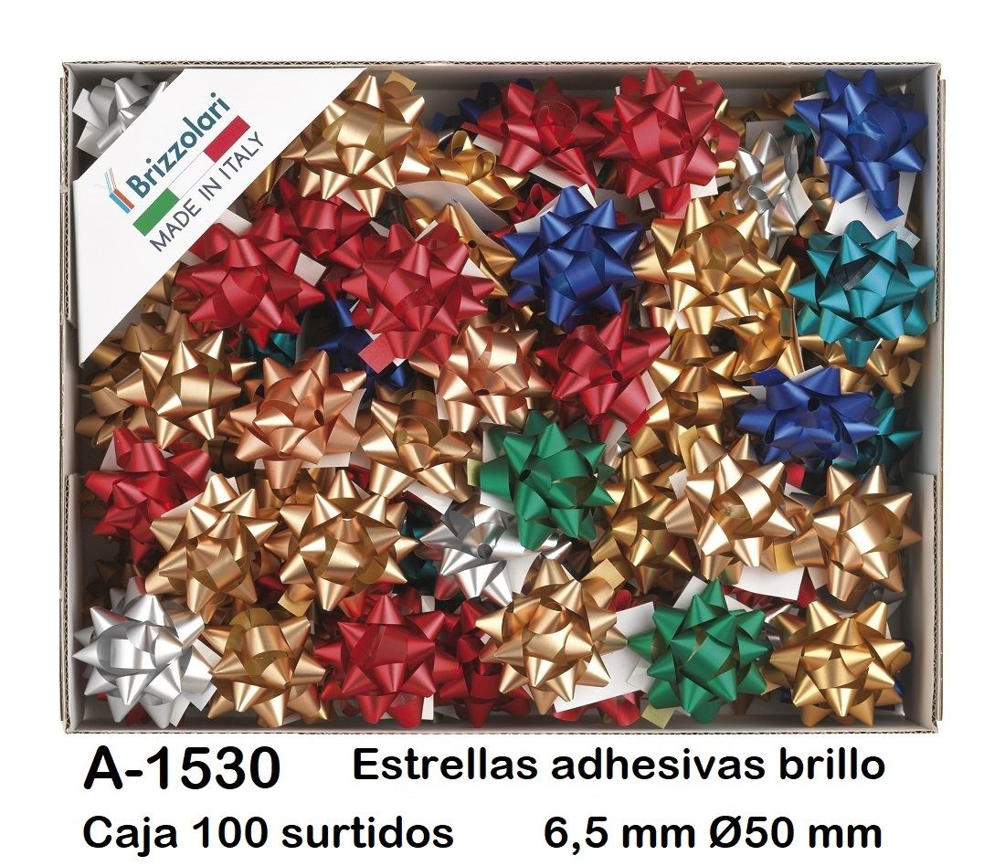 Estrellas Adhesivas Brillo X100 Pzs 65 Mm Ø35 Mm • Mundoplan 2784