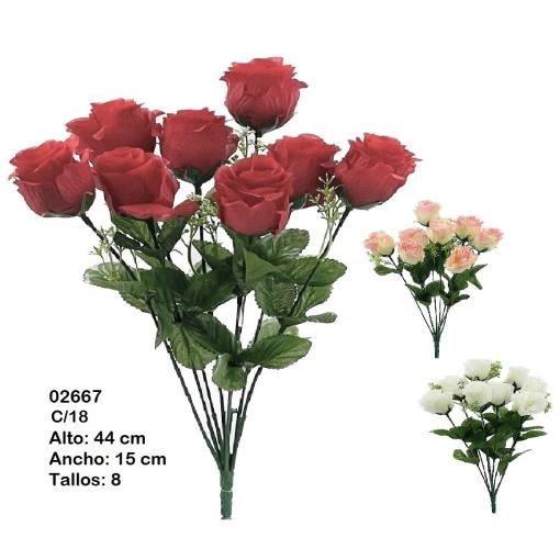 RAMO CAPULLOS DE ROSAS 44 CM