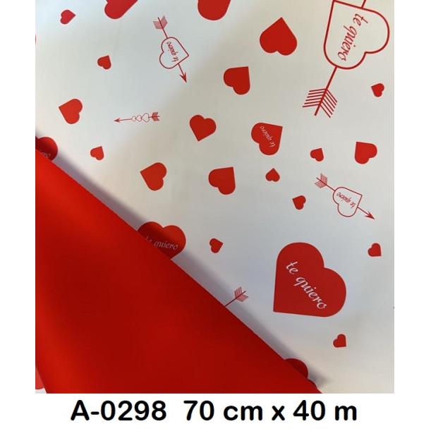 BOBINA PERLATO CORAZONES FLECHA 70 cm x 40 m