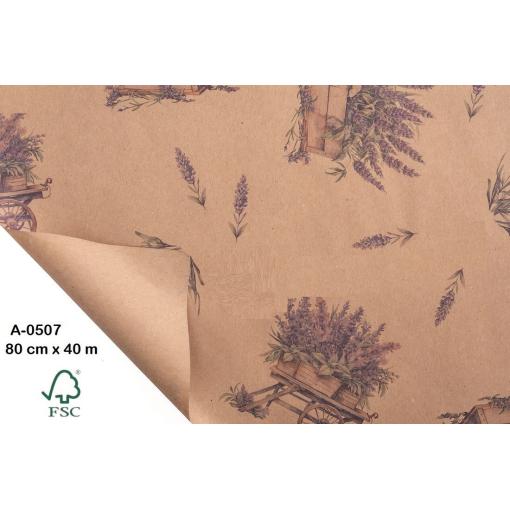 BOBINA PAPEL KRAFT LAVANDA 80 CM X 40 M